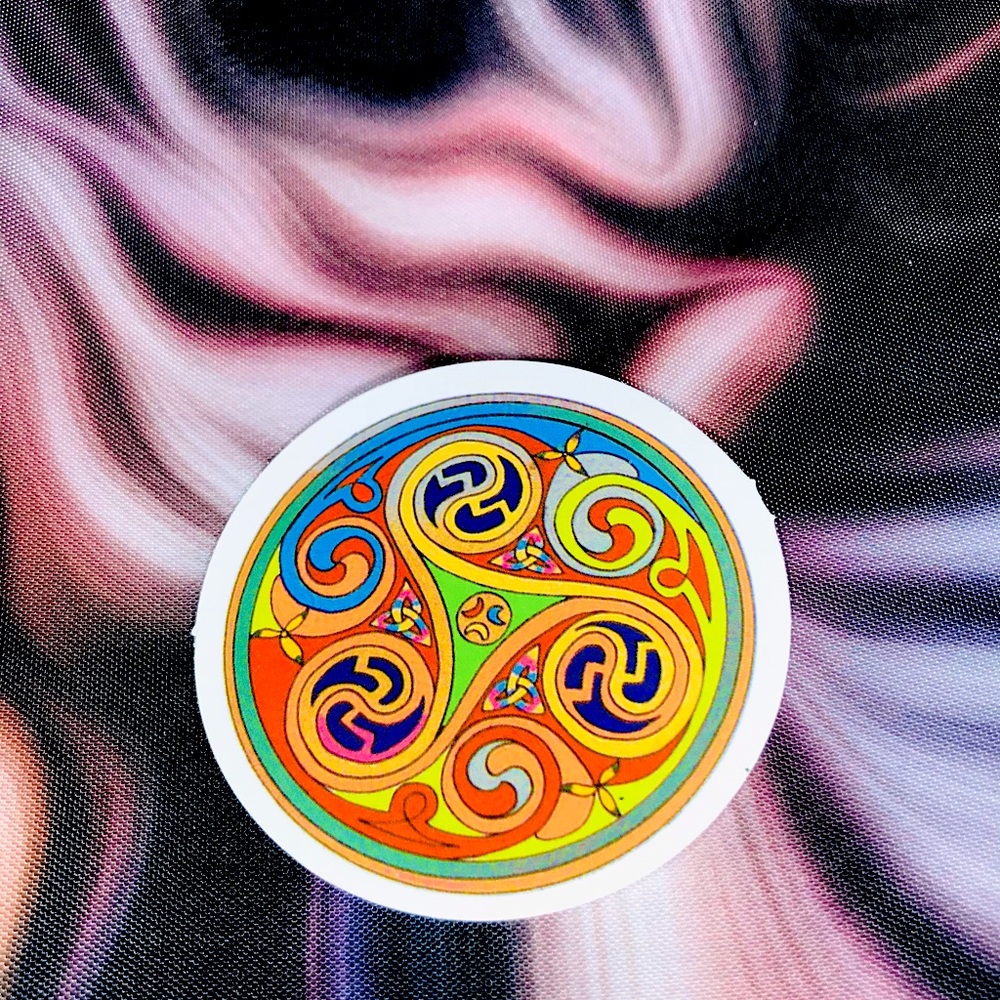 Spirals Spiritual Mandala Talisman Medallion Totem Decor Sticker